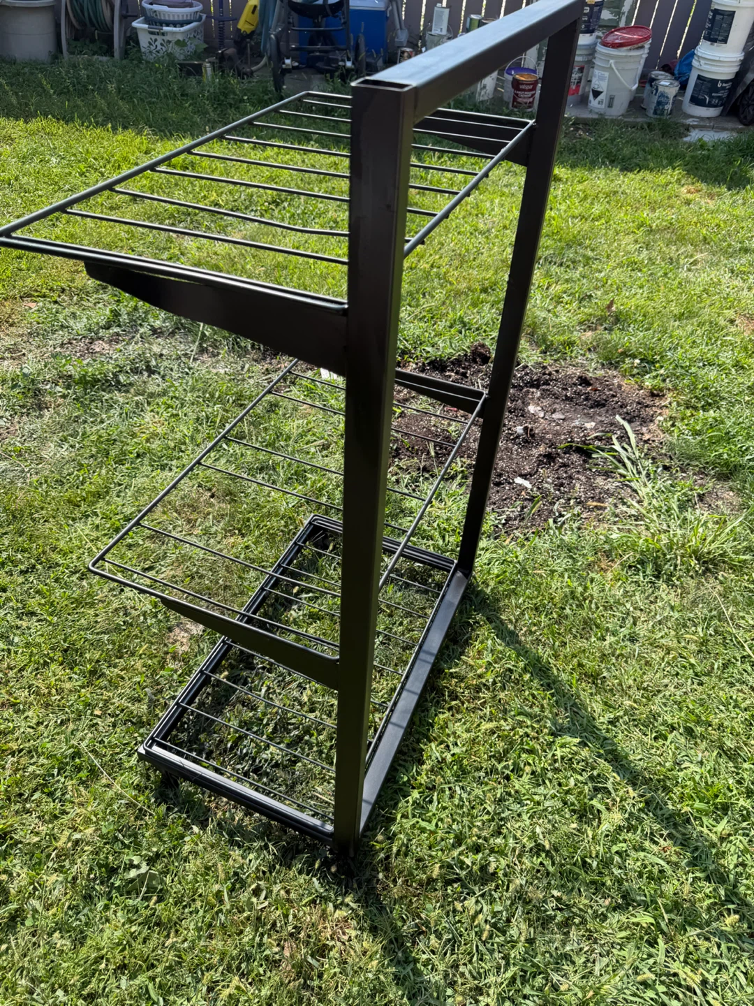 Black Metal 3-Tier Plant Stand - photo 4