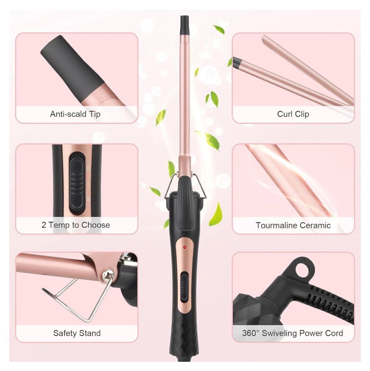 3/8 Inch, 9mm Thin Hair Curling Wand - photo 4