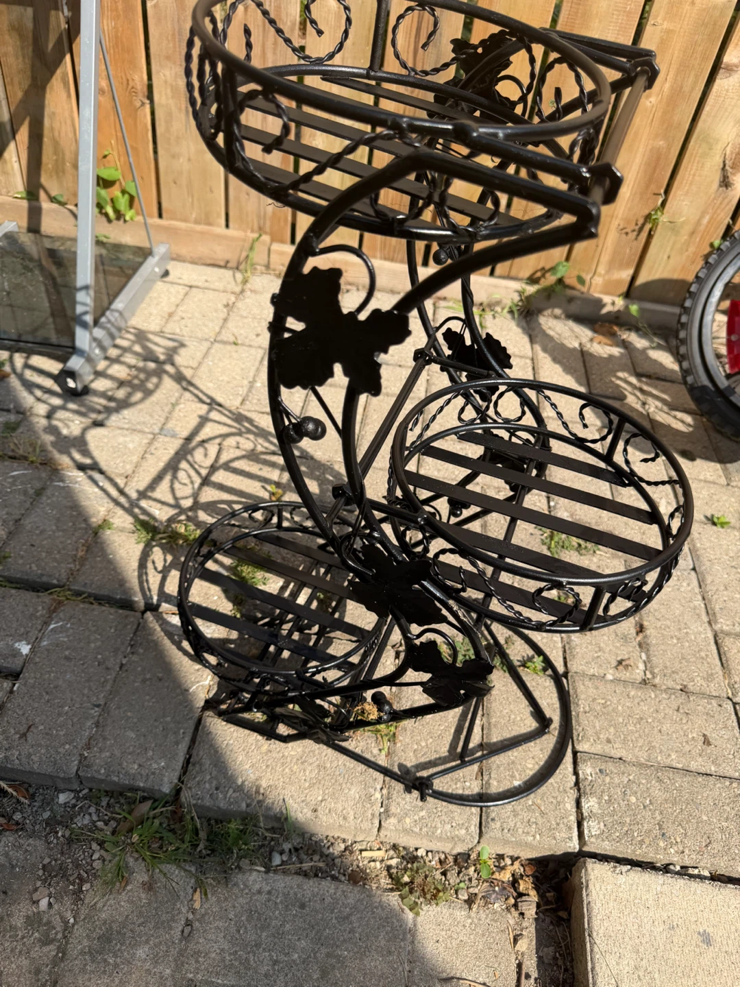 Black Metal 3-Tier Plant Stand - photo 2