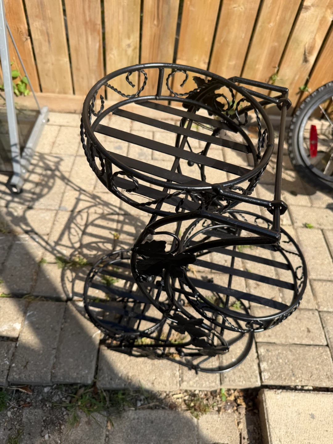 Black Metal 3-Tier Plant Stand - photo 3