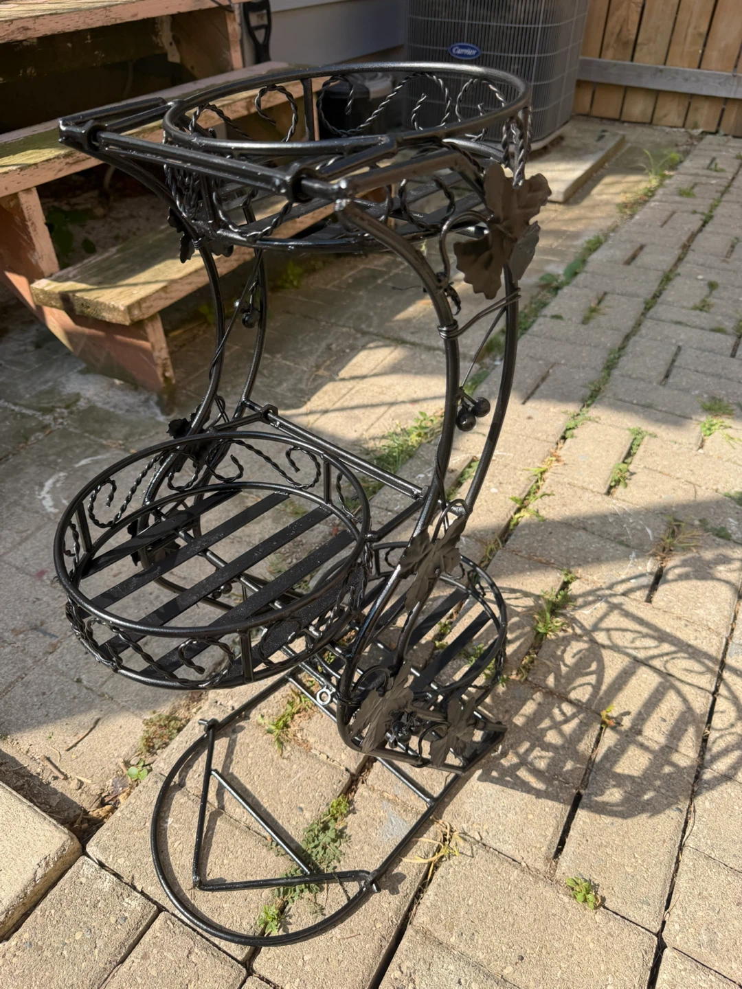 Black Metal 3-Tier Plant Stand - photo 5