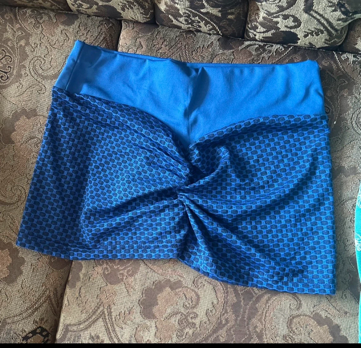 Blue Patterned Shorts