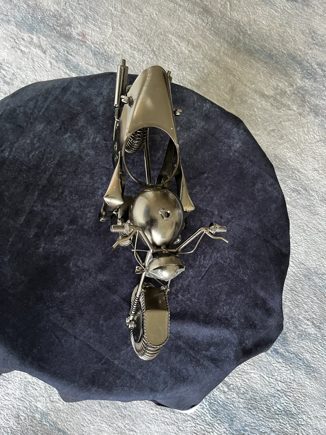 Vintage Handmade Metal Motorcycle Sculpture 46*18 cm