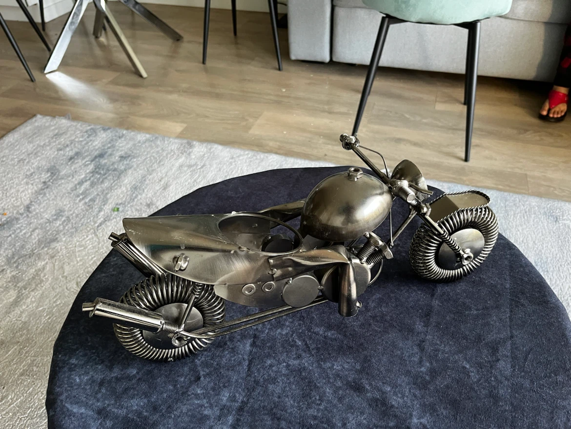 Vintage Handmade Metal Motorcycle Sculpture 46*18 cm - photo 3