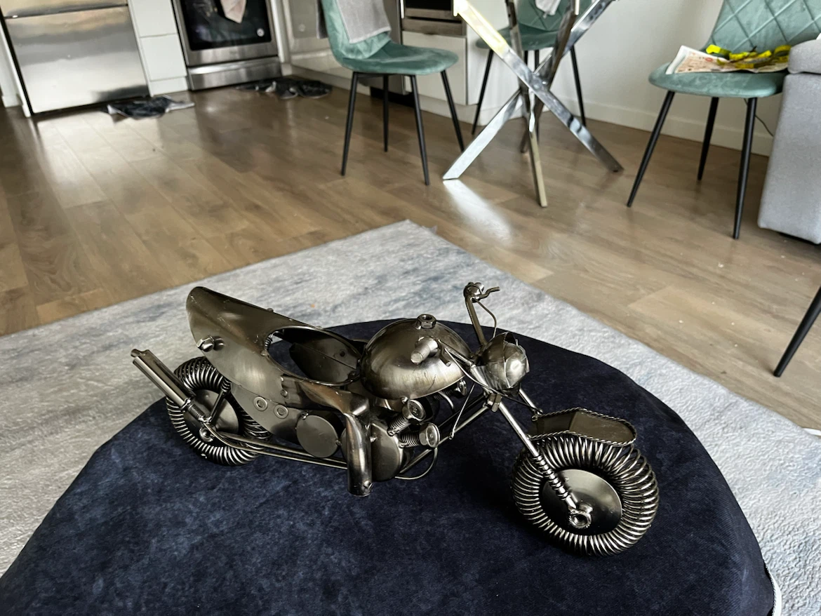 Vintage Handmade Metal Motorcycle Sculpture 46*18 cm - photo 4