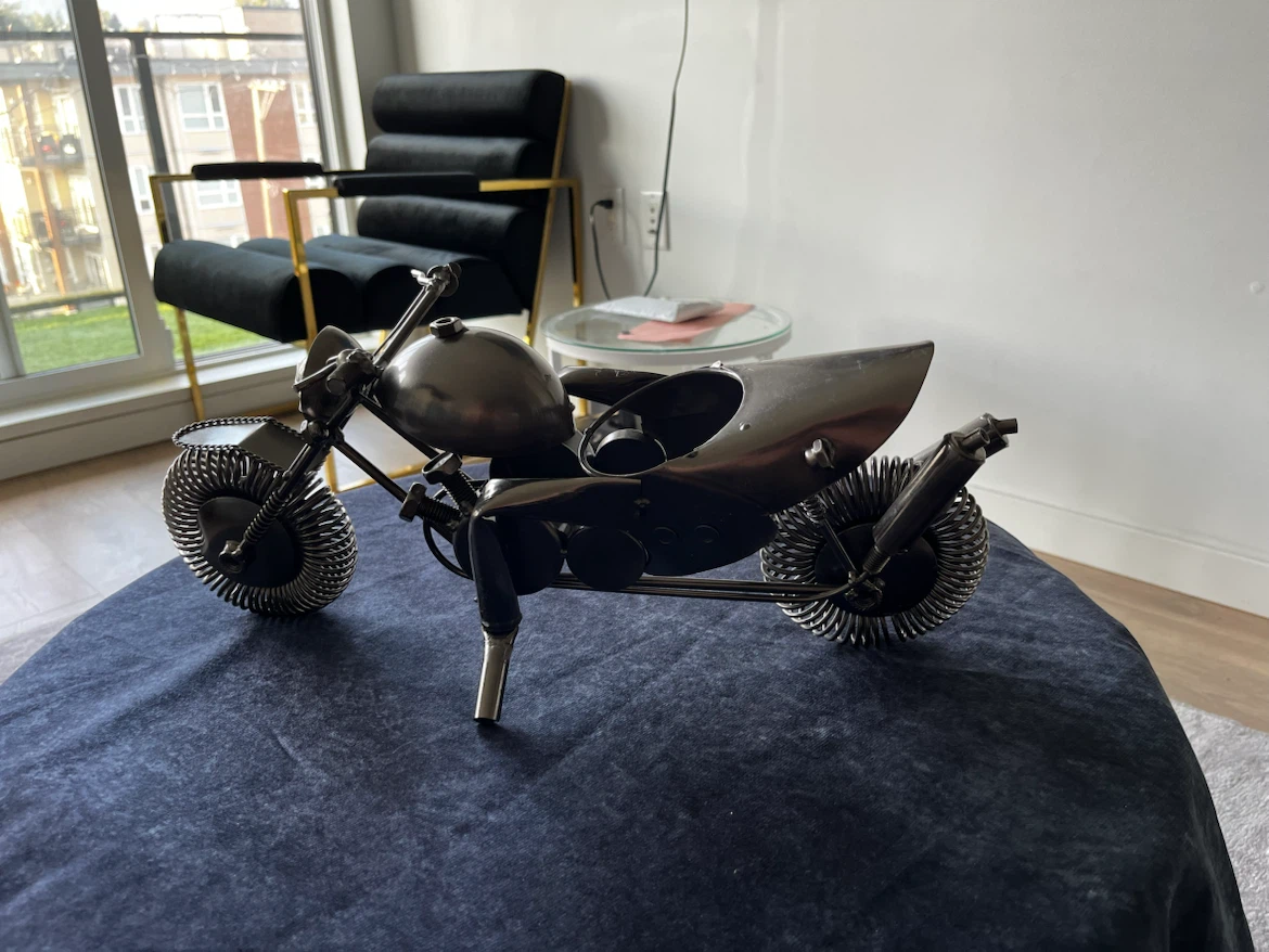 Vintage Handmade Metal Motorcycle Sculpture 46*18 cm - photo 5