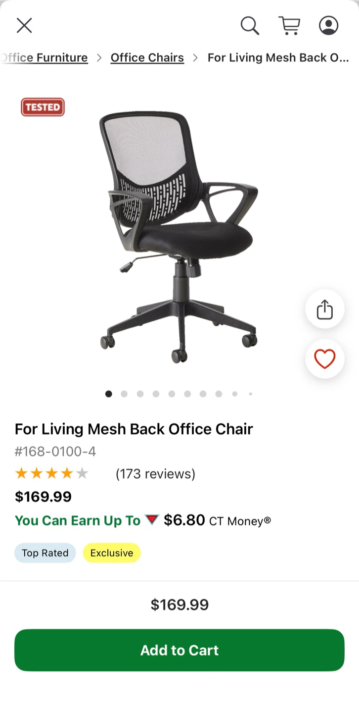 Black Mesh Back Office Chair (excellent condition) - photo 4