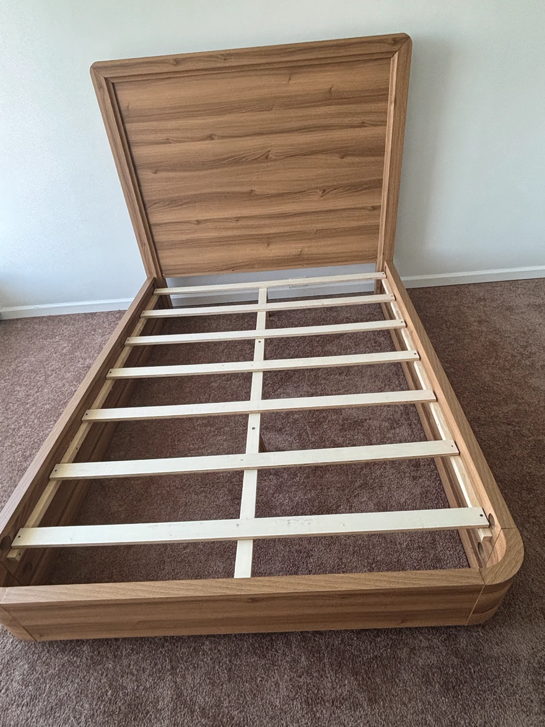 Wooden Bed Frame with Headboard Queen size