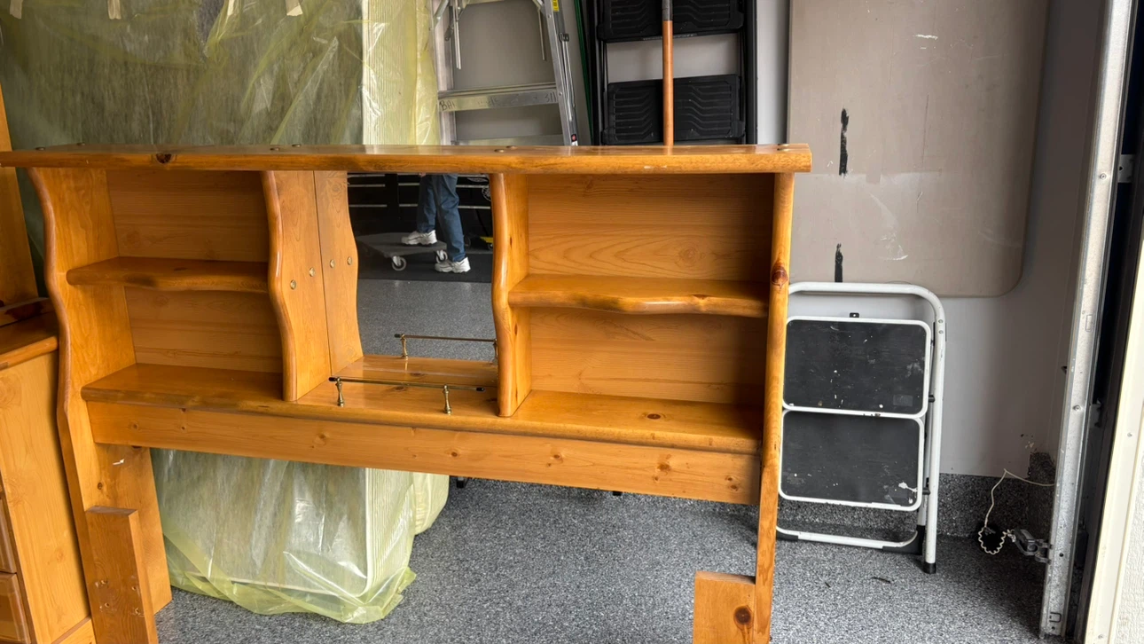 Wooden Dresser with Mirror and Hutch - photo 2
