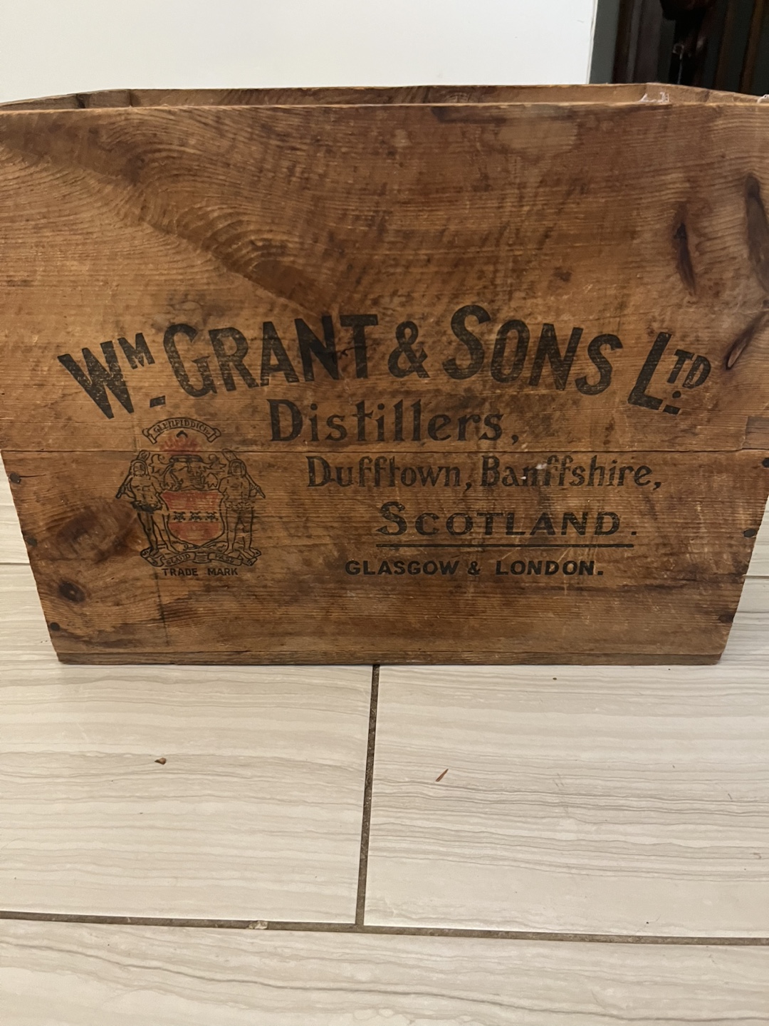 Vintage WM. Grant & Sons Ltd. Wooden Crate