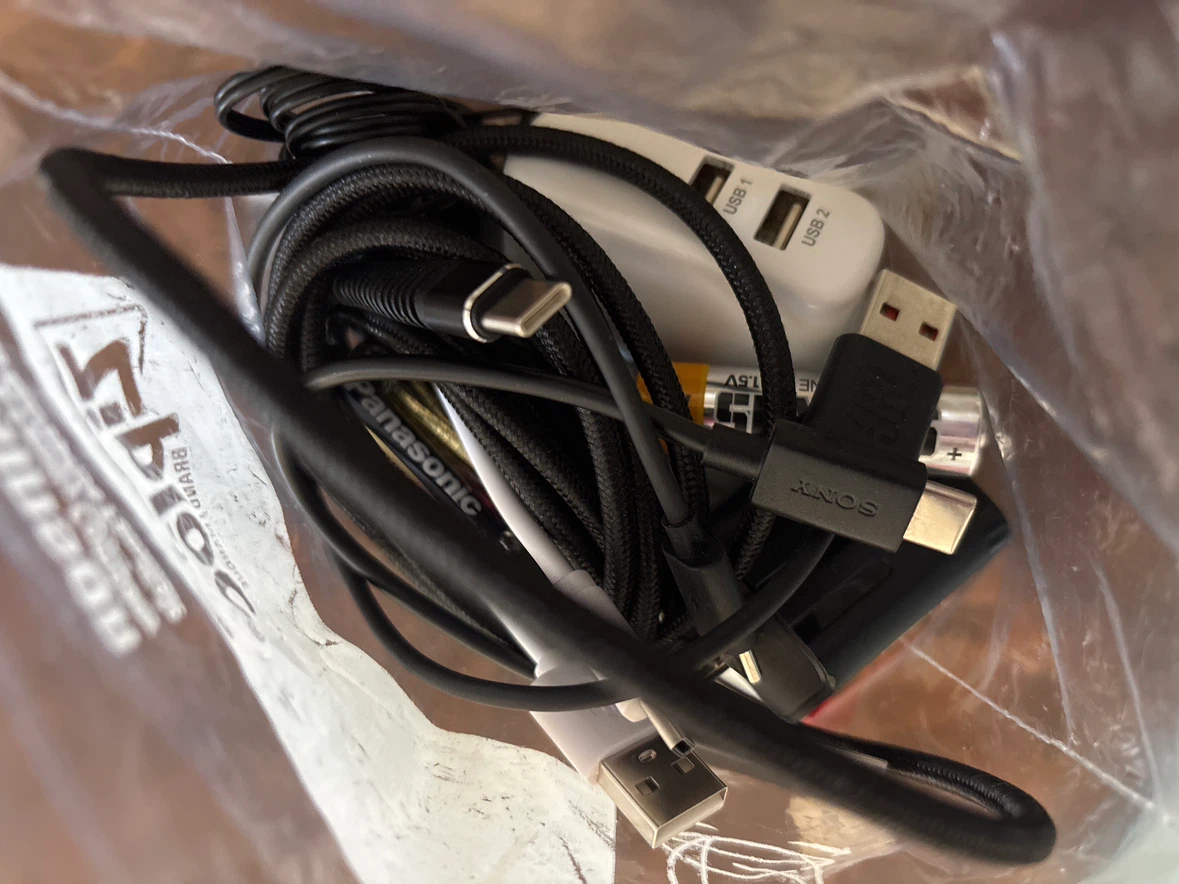 Sony USB-C Adapter and Charging Cables
