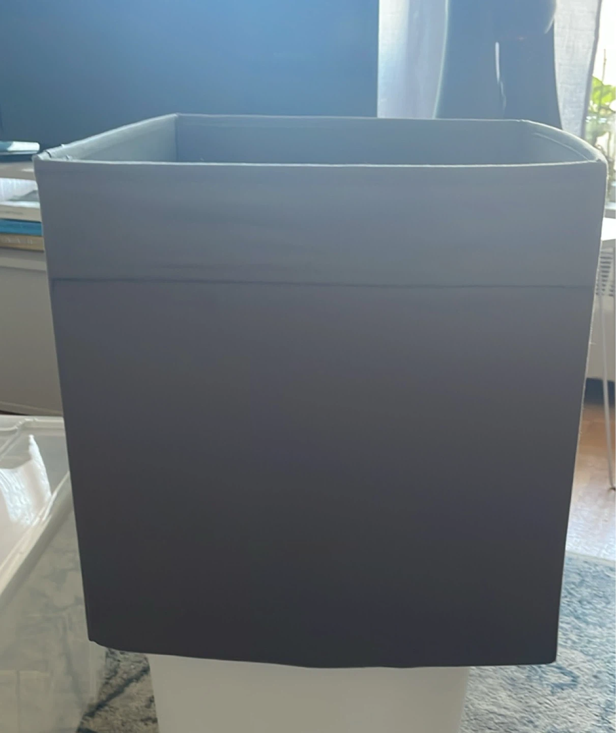 Gray collapsible  Storage Bin