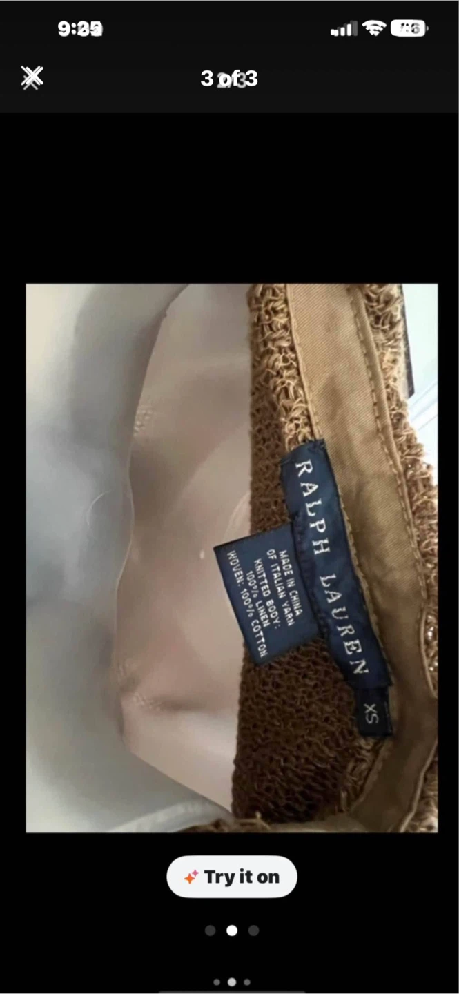Ralph Lauren XS Linen Knit Hooded Cardigan Brown - photo 3