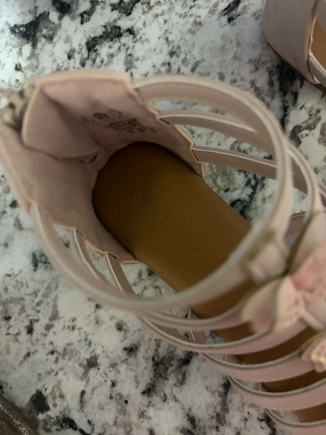 Ardene Girls Pink Gladiator Sandals with Glitter Butterflies - photo 4