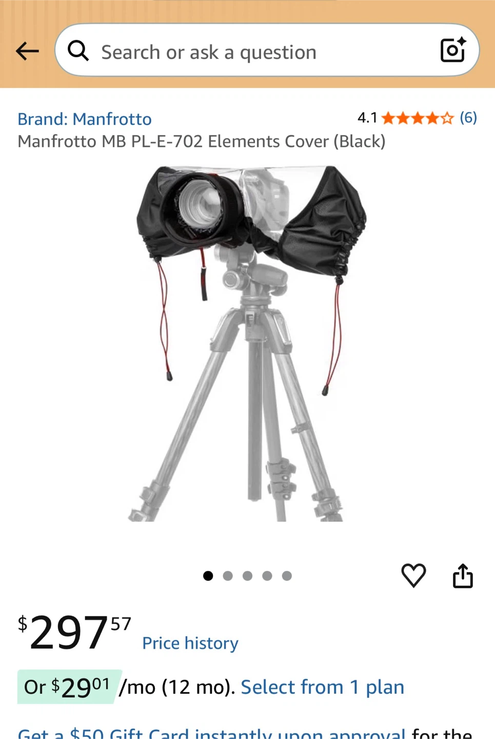 NEW Manfrotto MB PL-E-702 Elements Camera Rain Cover - photo 5