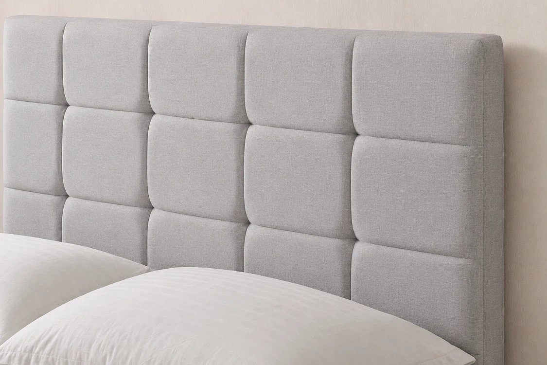 New Queen Size Light Gray Bordeaux Upholstered Headboard - photo 2