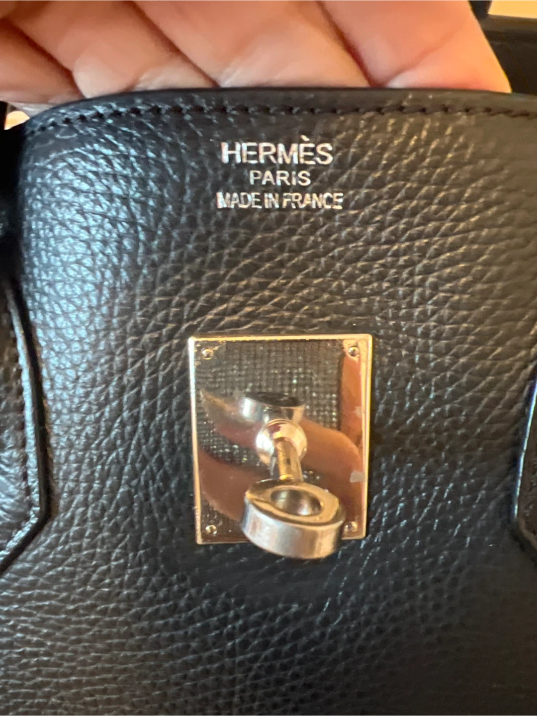 Hermès Paris Black Leather Tote Bag - photo 2