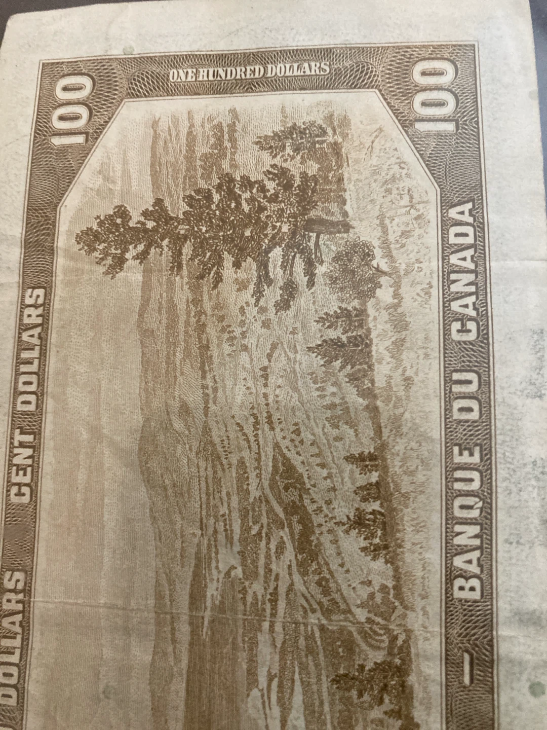 1954 Bank of Canada 100 Dollar Bill - photo 3