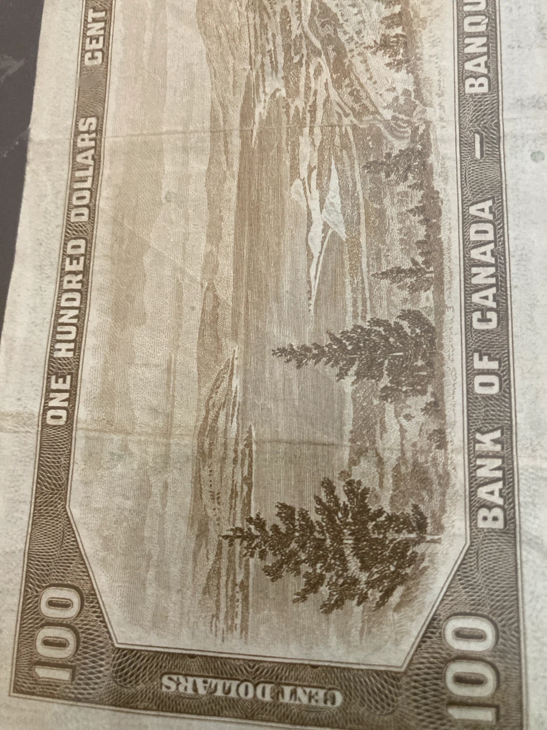 1954 Bank of Canada 100 Dollar Bill - photo 5