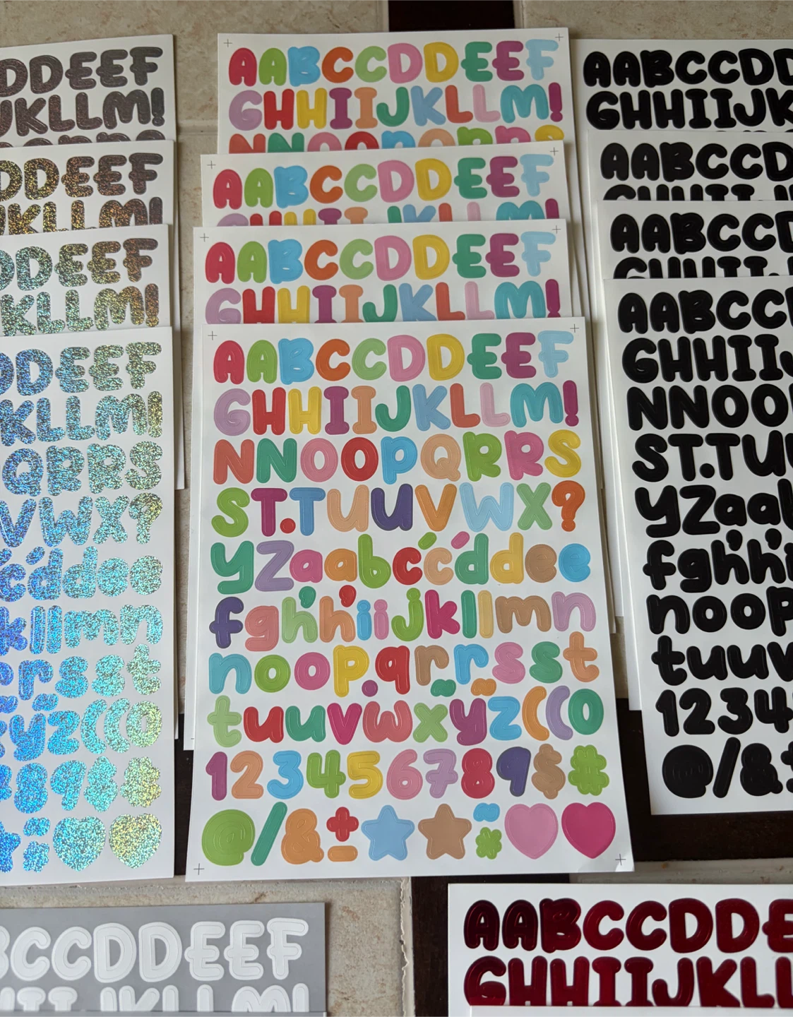 New 20 sheets 1/2 Inch Vinyl Letters and Numbers Stickers - photo 2