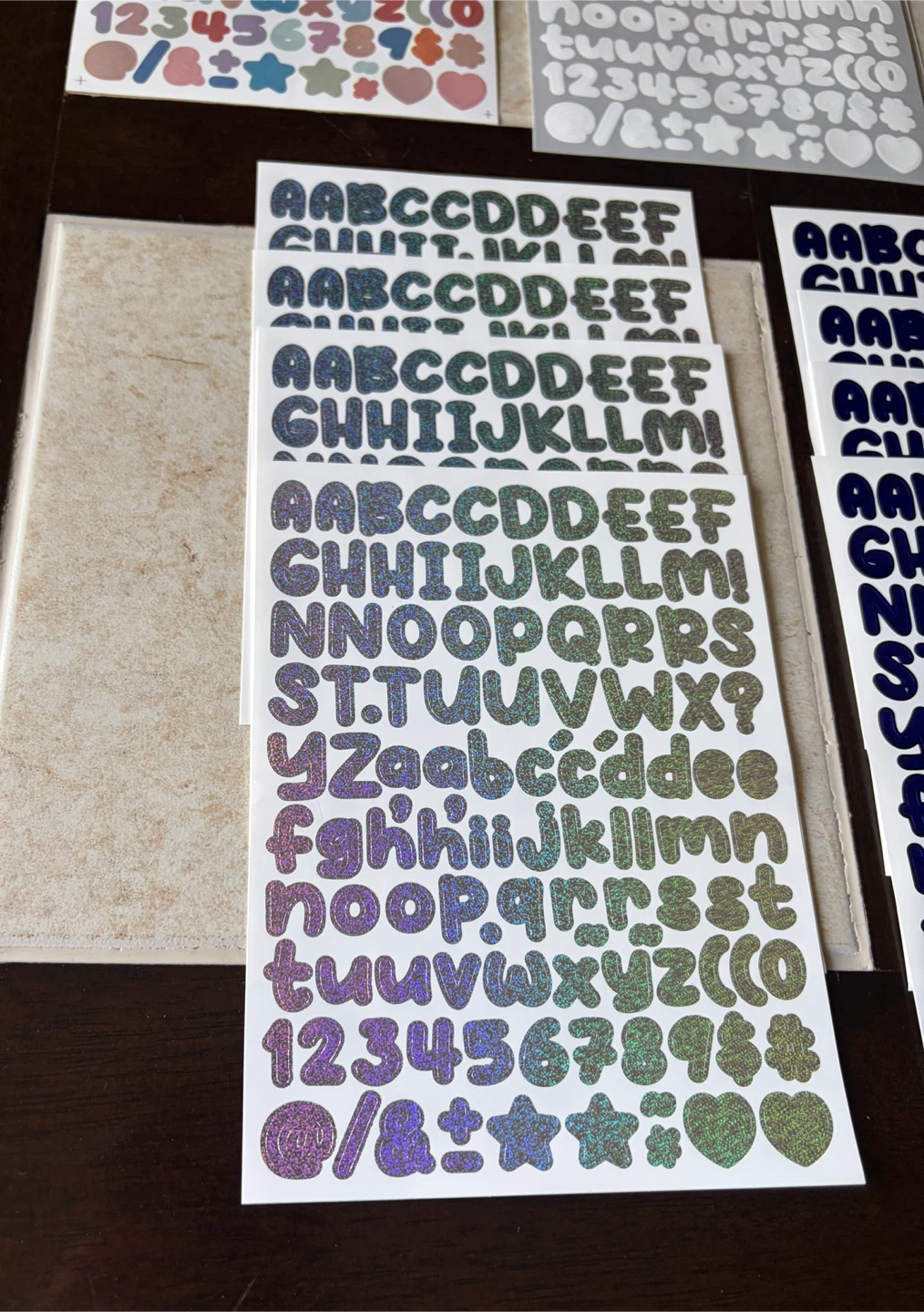 New 20 sheets 1/2 Inch Vinyl Letters and Numbers Stickers - photo 3