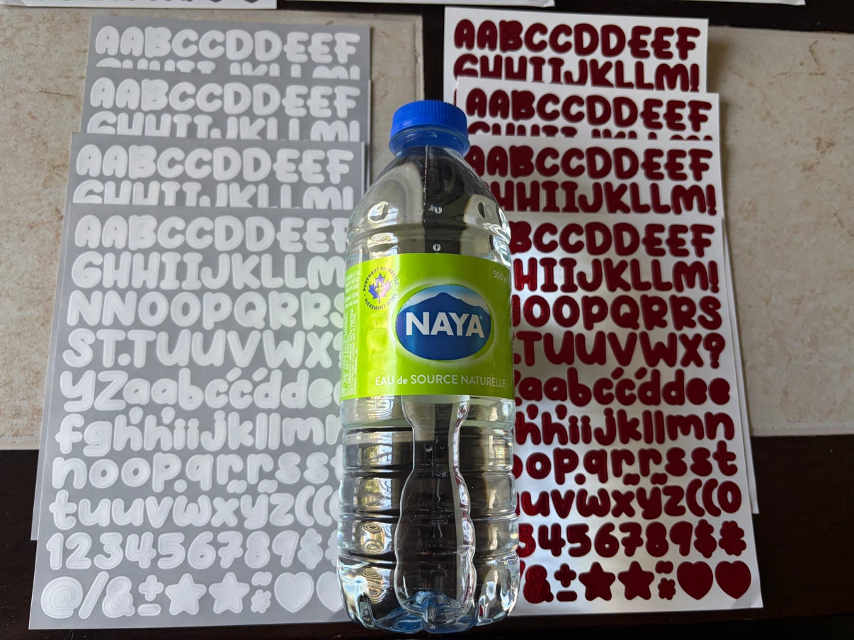New 20 sheets 1/2 Inch Vinyl Letters and Numbers Stickers - photo 4