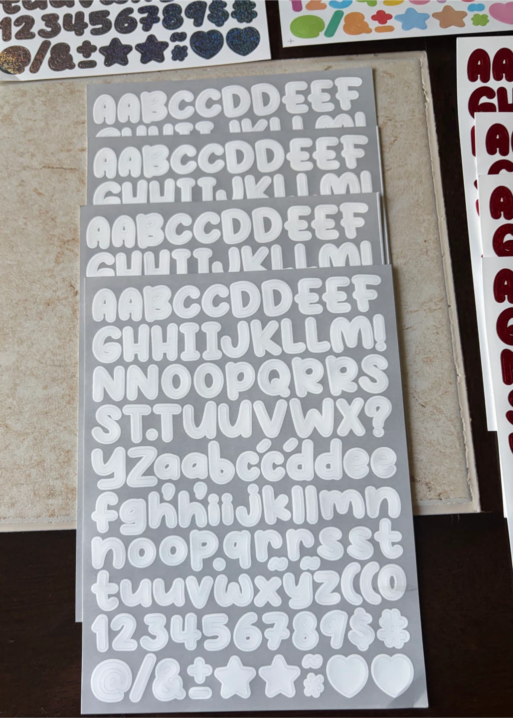 New 20 sheets 1/2 Inch Vinyl Letters and Numbers Stickers - photo 5
