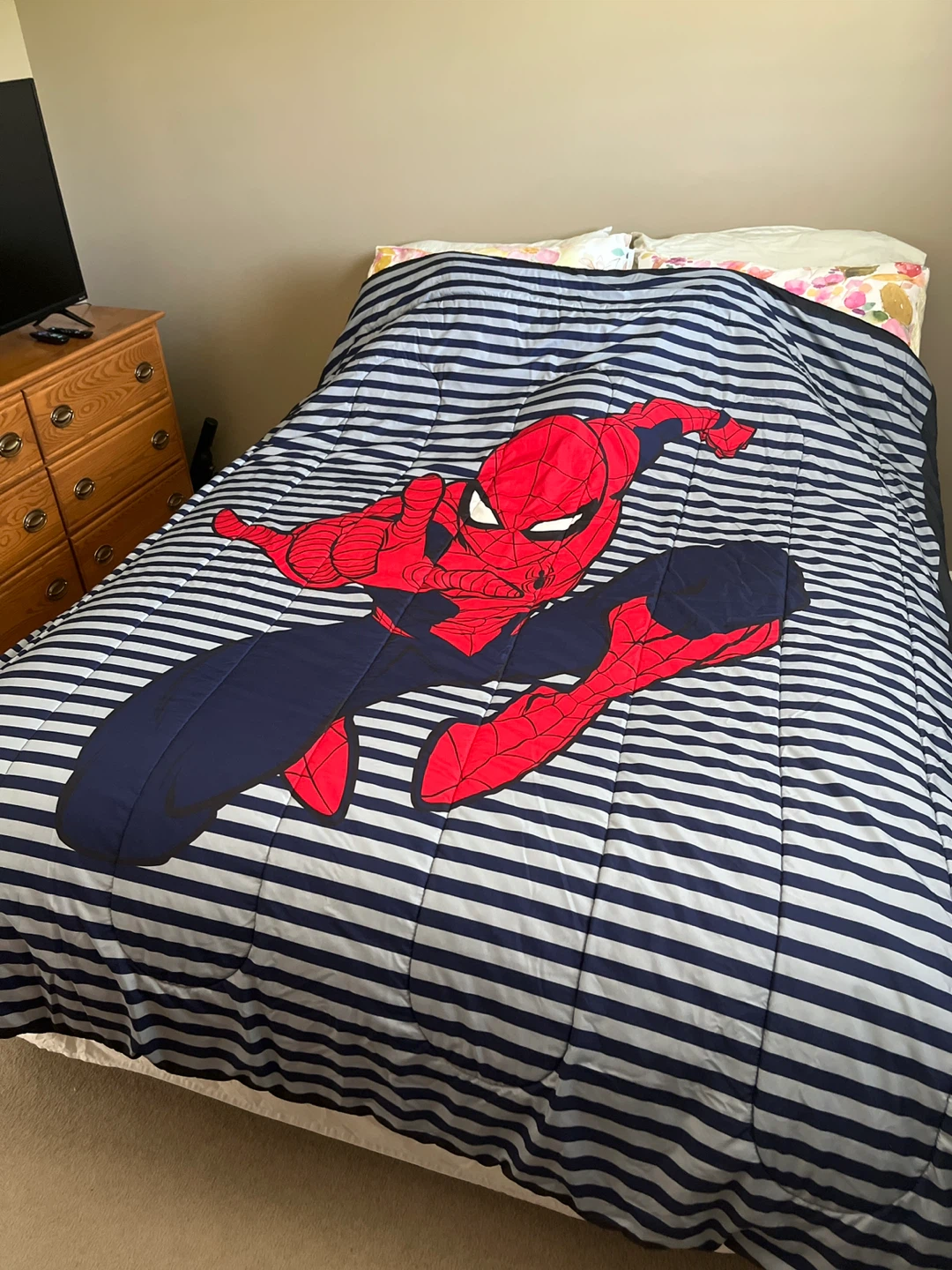 Marvel Spiderman Blue Striped Comforter - photo 2