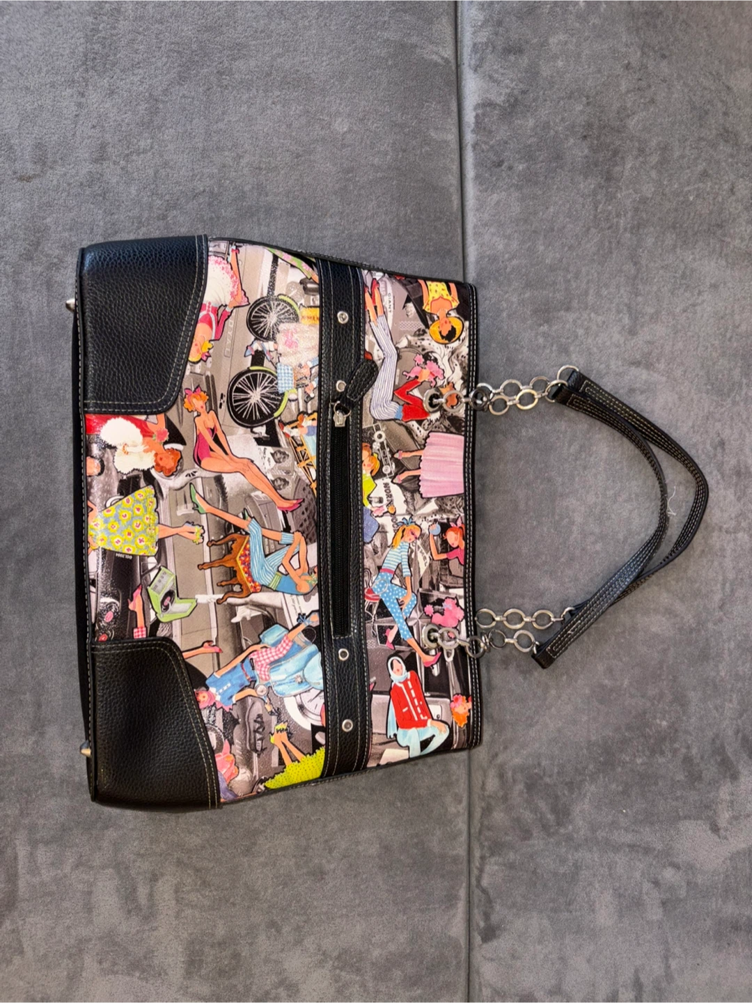 Tote Bag with Quirky Cartoon Print