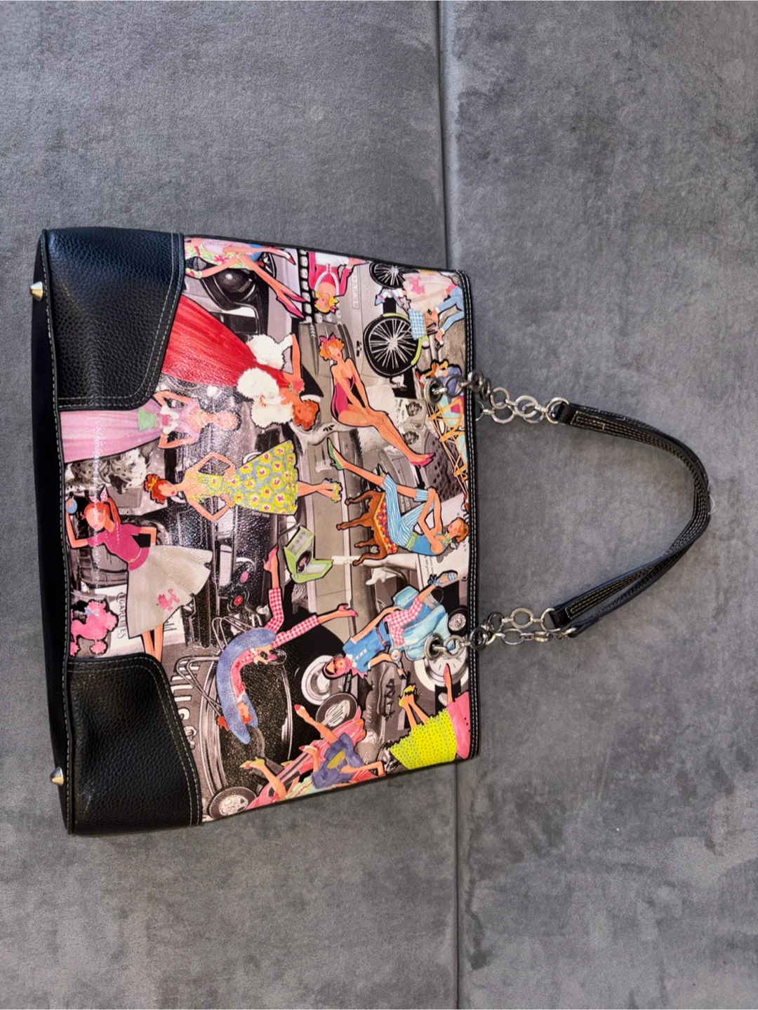 Tote Bag with Quirky Cartoon Print - photo 2