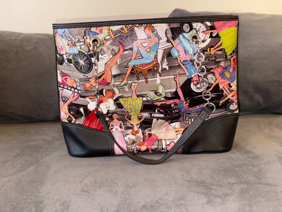 Tote Bag with Quirky Cartoon Print - photo 5