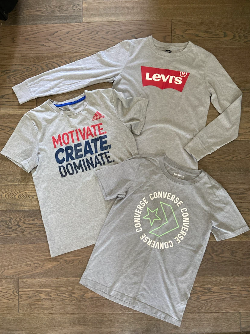 EUC Levi's/Adidas/Converse Boys T-Shirt Bundle Size M (10-12)