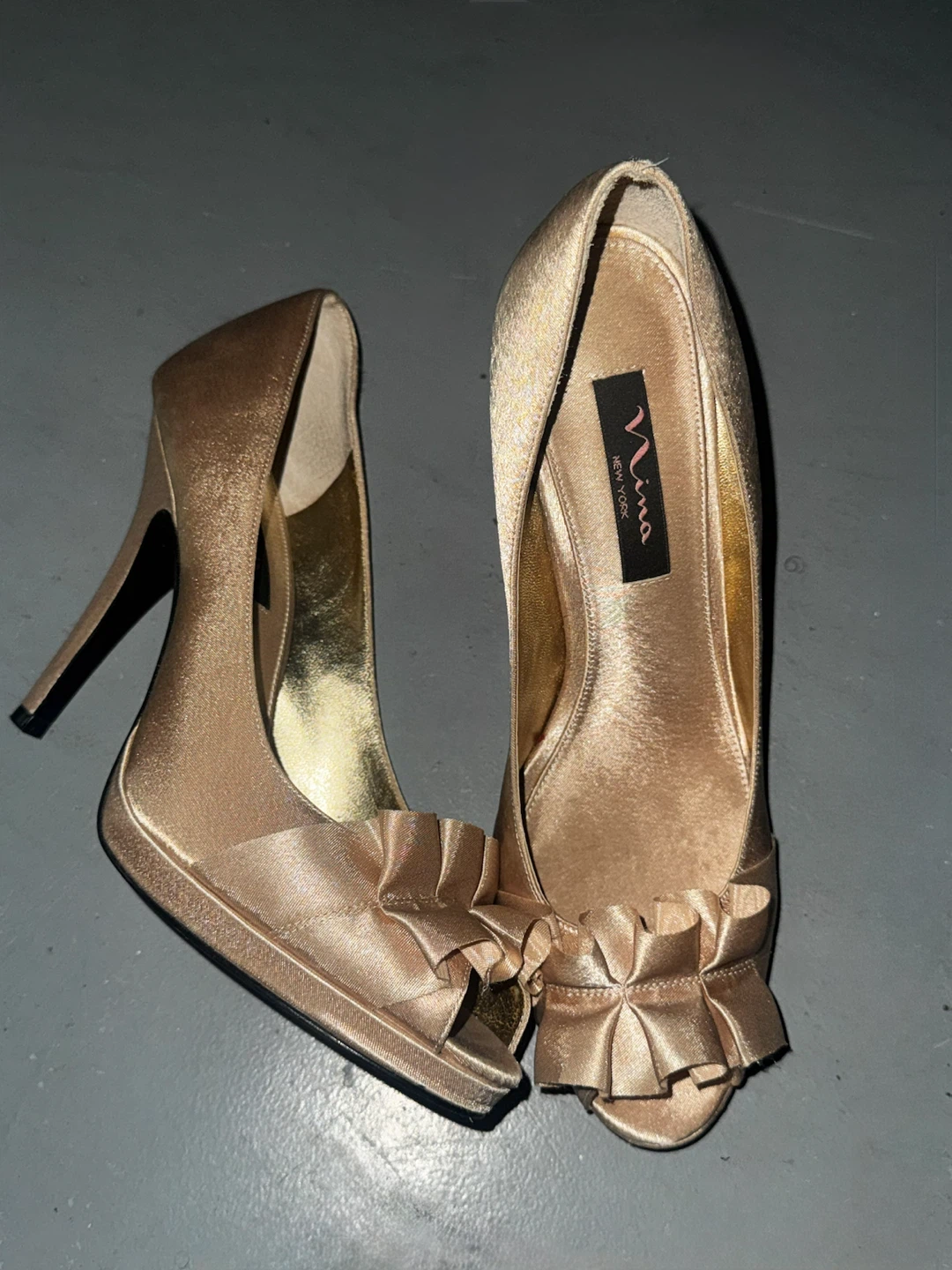 Nina Women's Peep-Toe Heels
