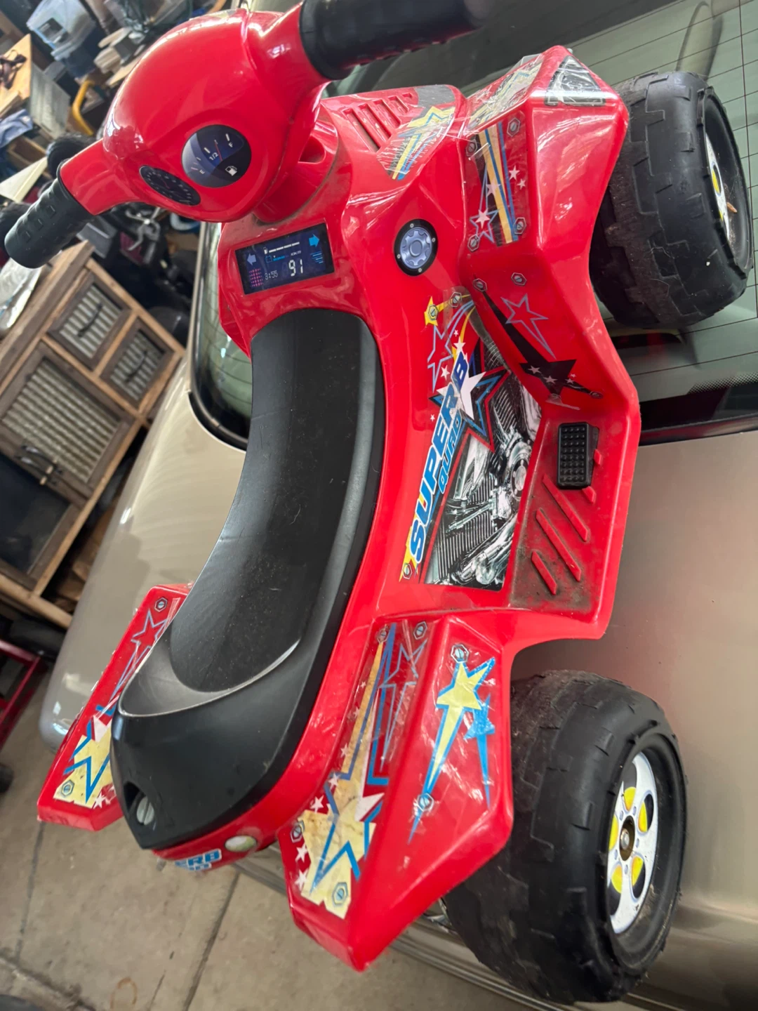 Red "Super Star" Ride-On ATV for Kids