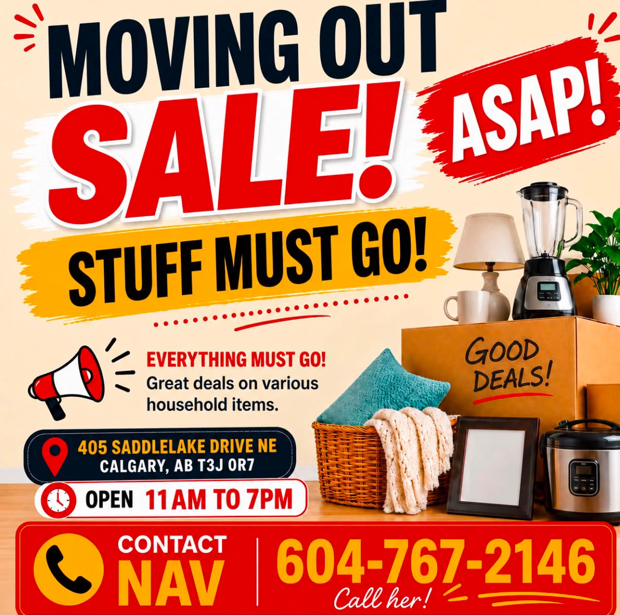 Moving Out Sale!
