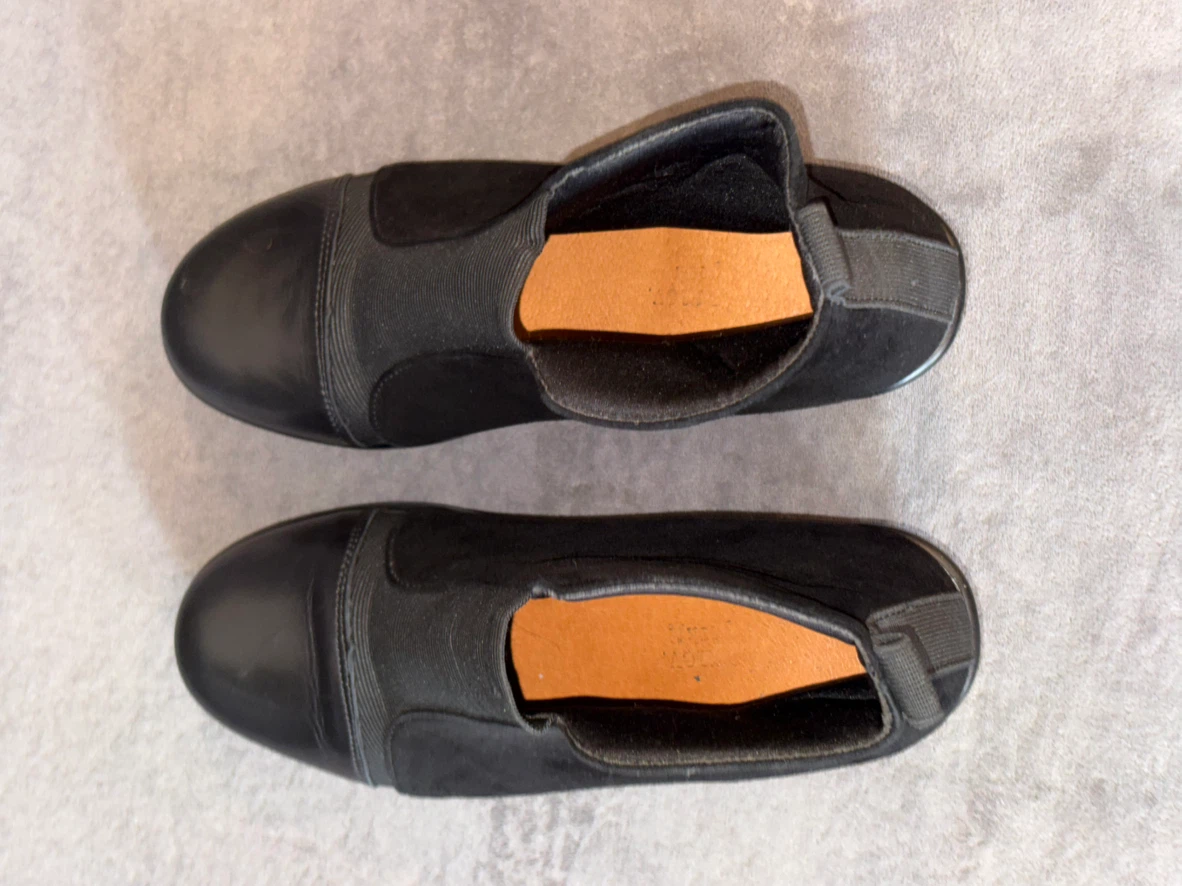 Black Suede Wedge Ankle Boots - photo 5