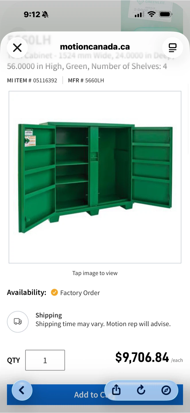 Greenlee 5660LH 2-Door Cabinet