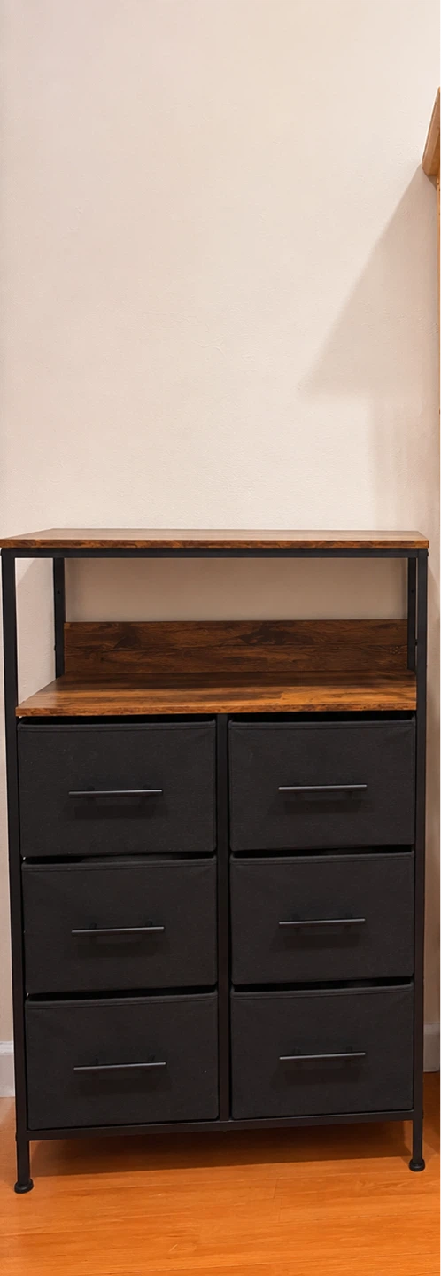 6-Drawer Dresser with Wood Top