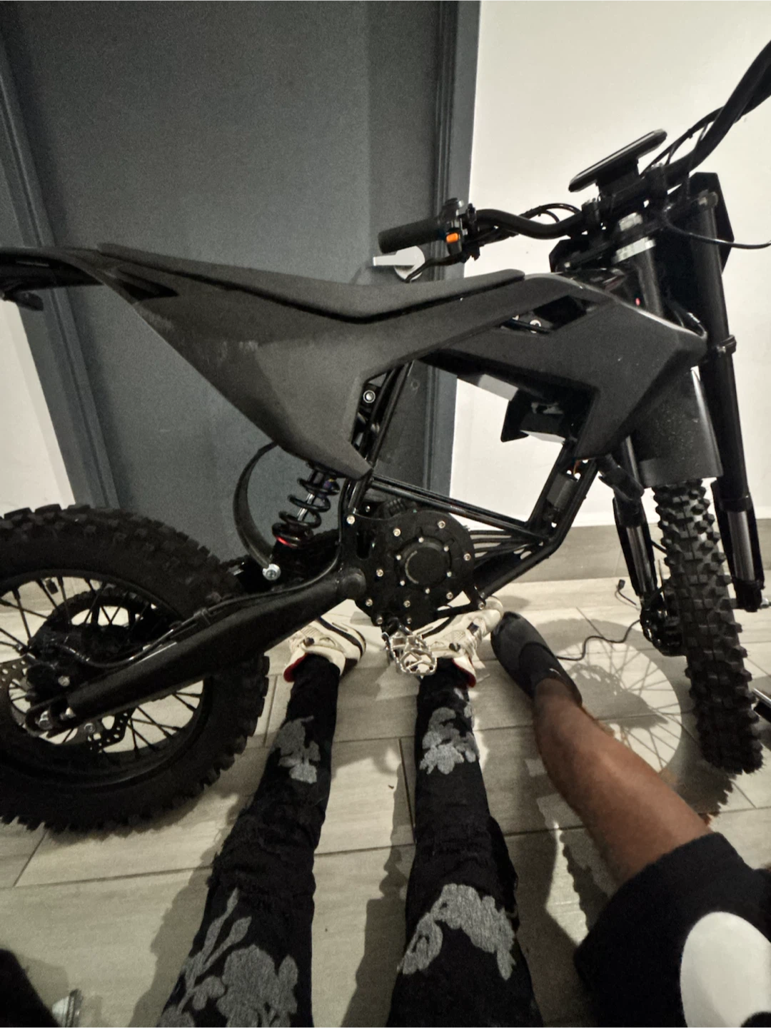 Black Electric Dirt Bike