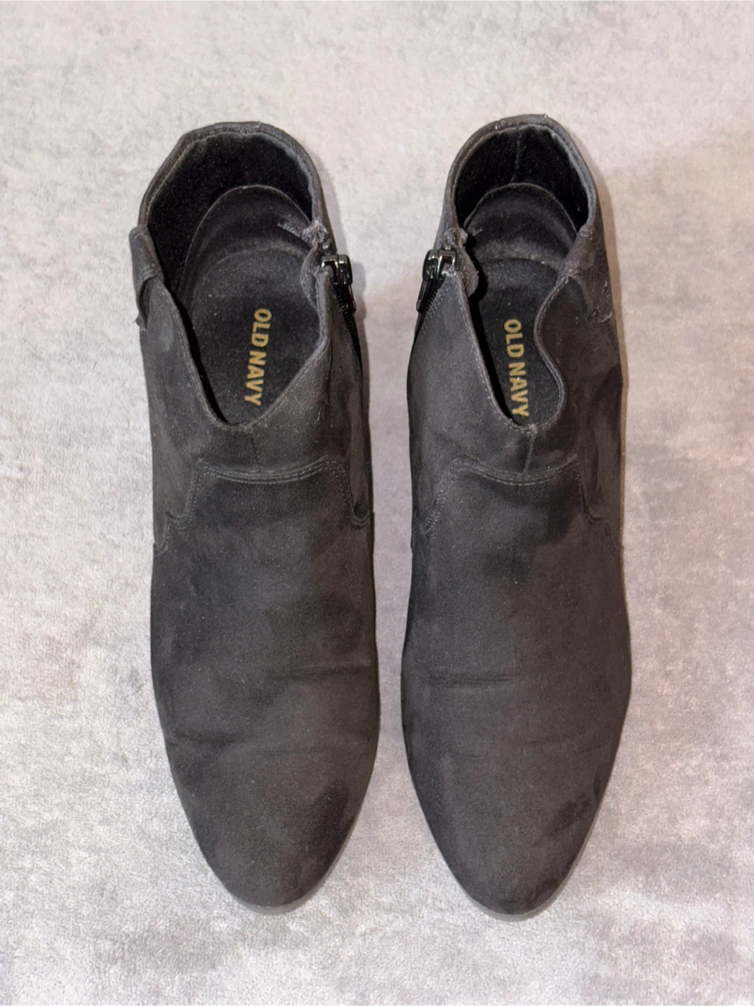 Old Navy Black Suede Ankle Boots - photo 4