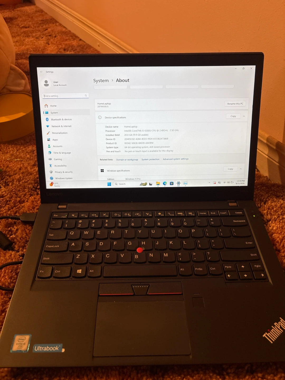 Lenovo ThinkPad business Ultrabook Laptop T460S - photo 2
