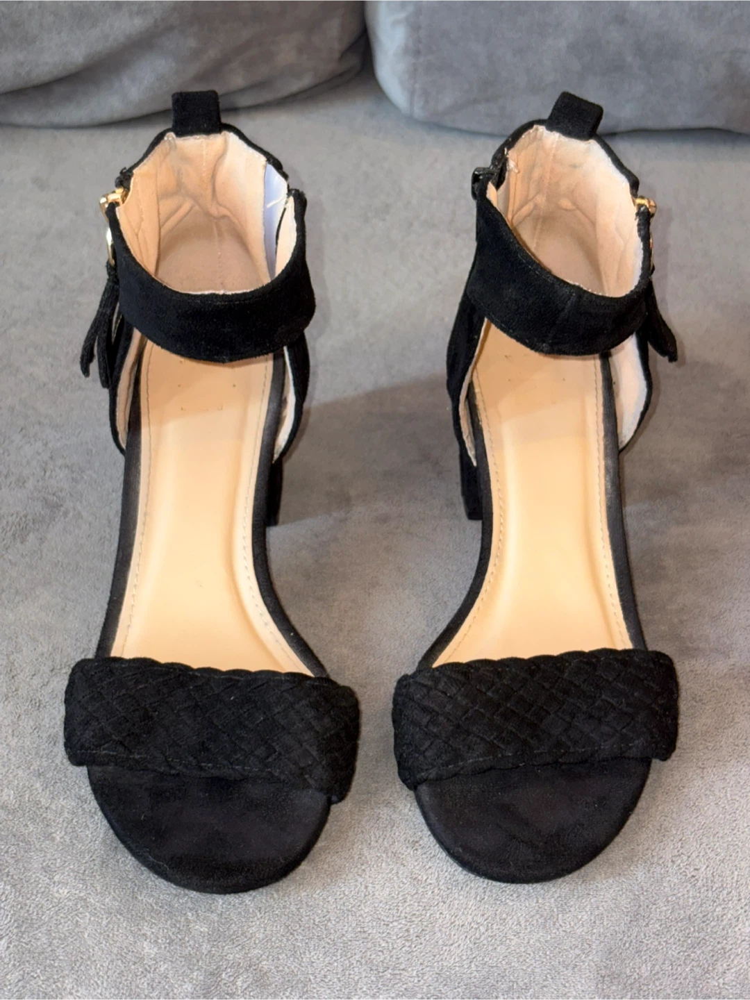 Black Suede Block Heel Sandals - photo 3