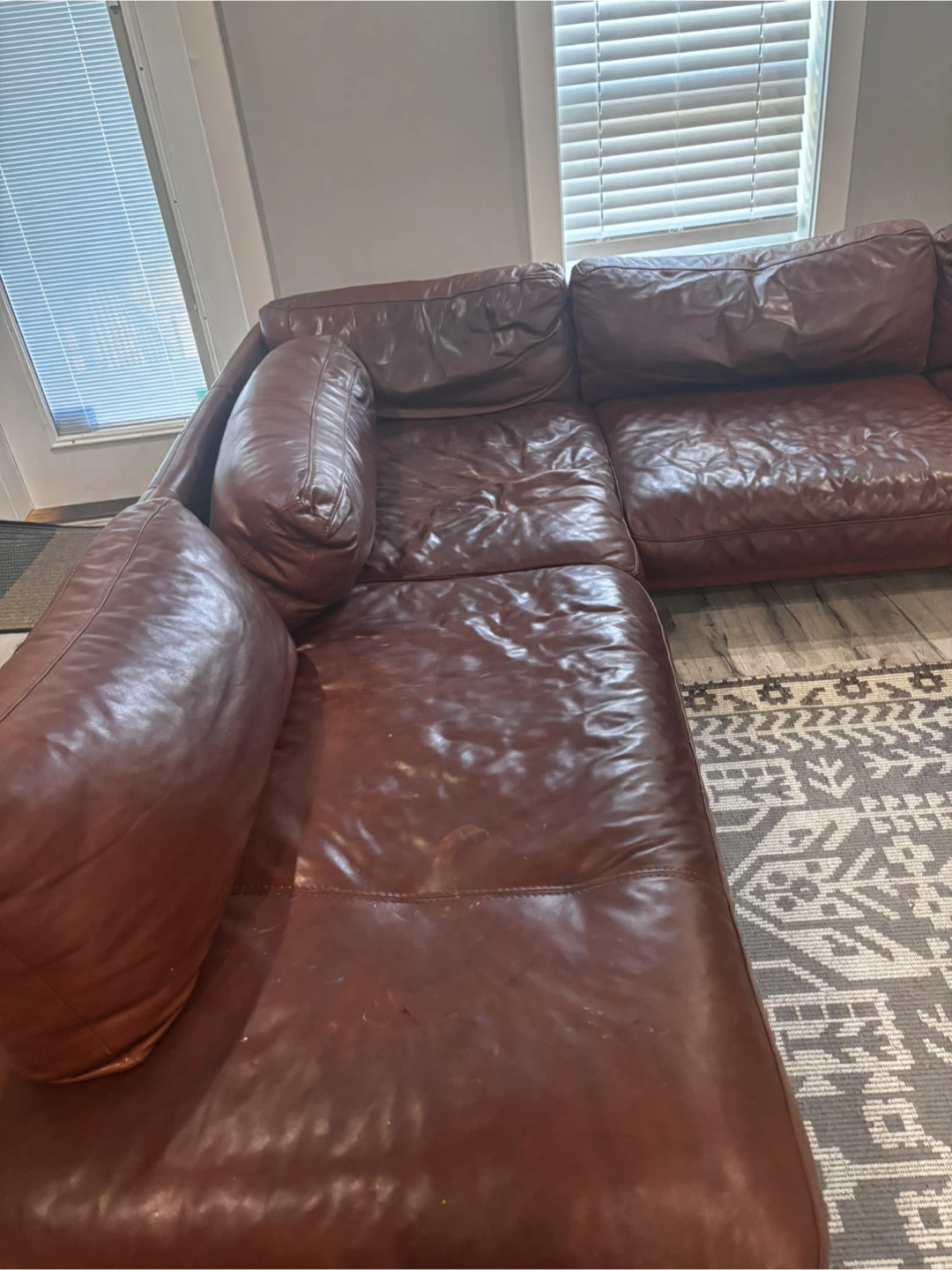 BRAXTEN LEATHER RIGHT CHAISE SECTIONAL sofa - photo 4