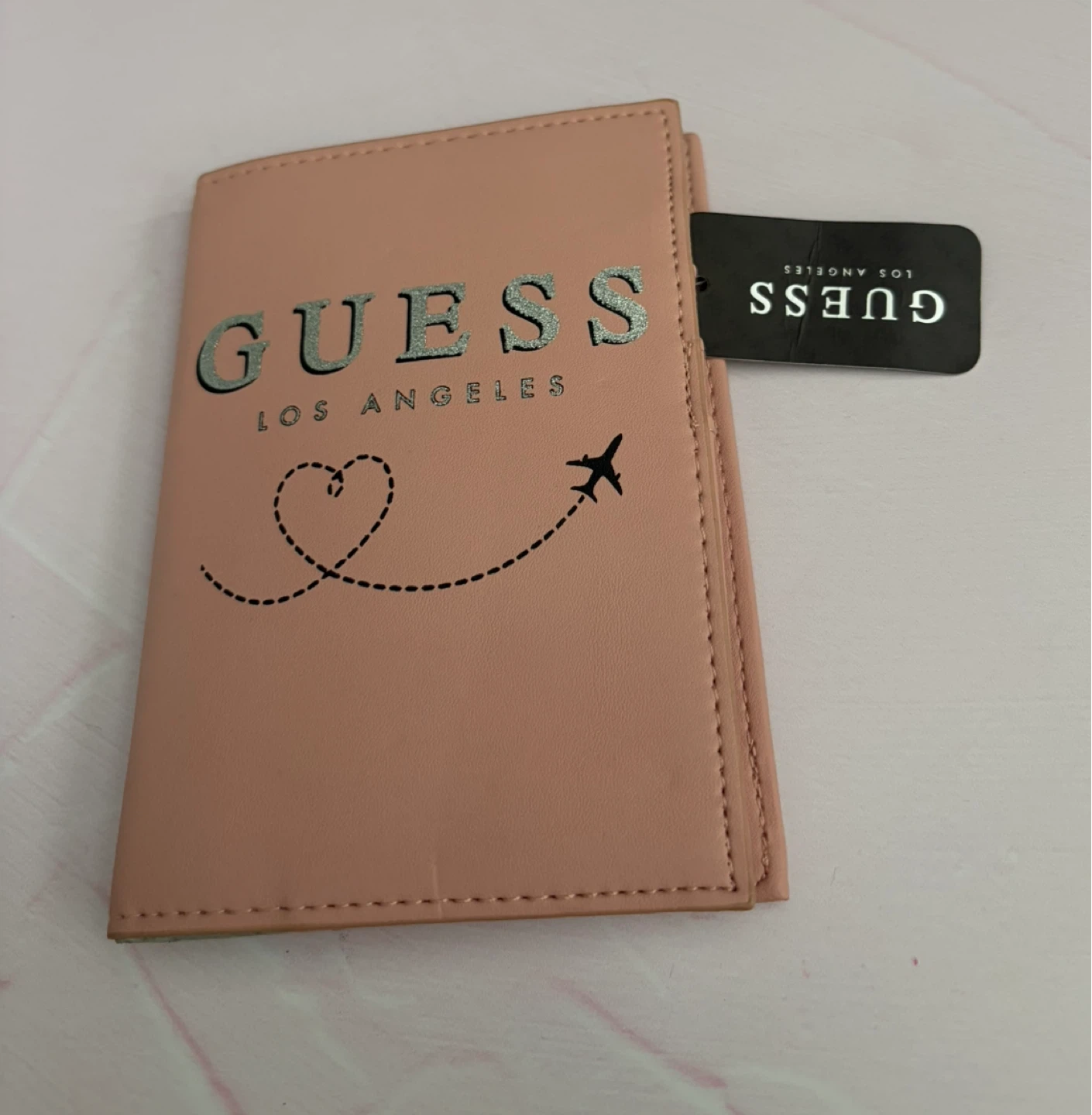 New Guess Pink ID Passport Case Cover