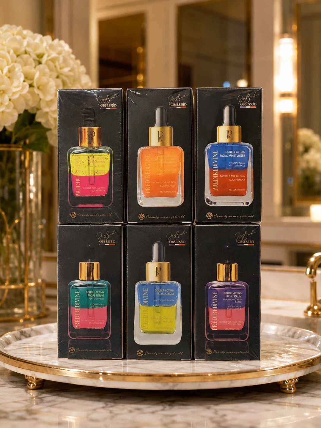 NEW SEALED Prédiré Paris Divine 6pc Facial Serum & Moisturizer - photo 2