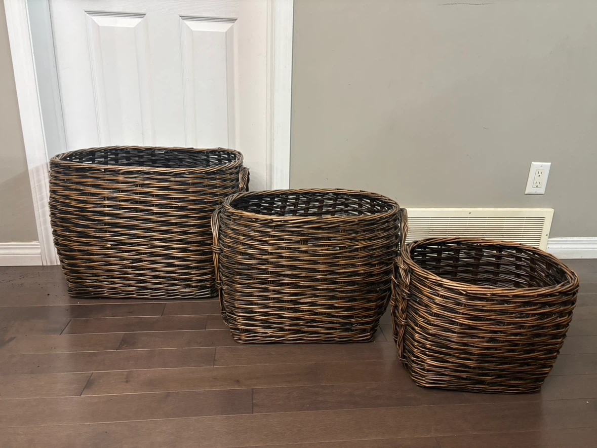 Set of 3 Woven Storage Baskets