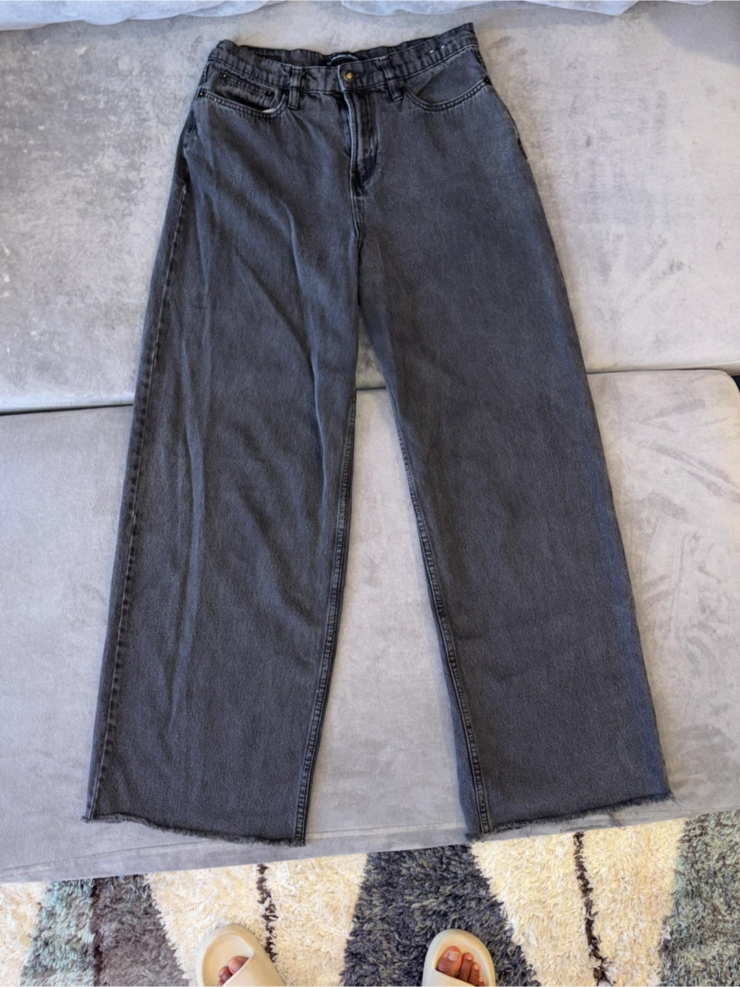 Calvin Klein Jeans Grey Wide Leg Pants Size 30