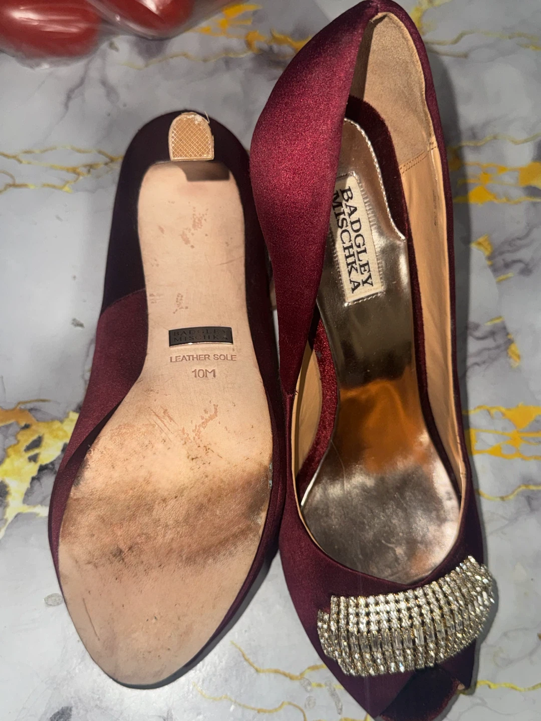 Badgley Mischka Embellished Peep-Toe Heels - photo 3