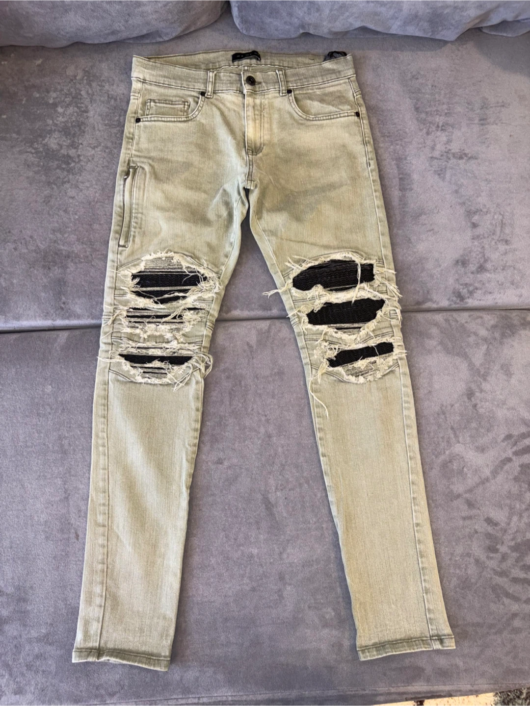 Light Wash Distressed Skinny Jeans