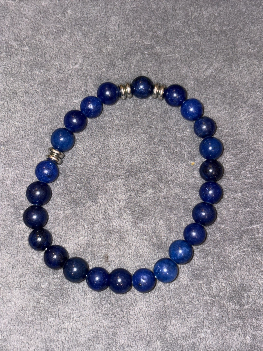 Blue Beaded Stretch Bracelet